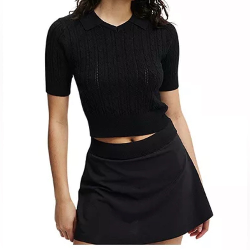 COTTON ON Women's Lightweight Knit Polo Tshirt